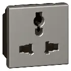 Prise multistandard 2 modules, magnésium gris, gamme Arteor - Legrand