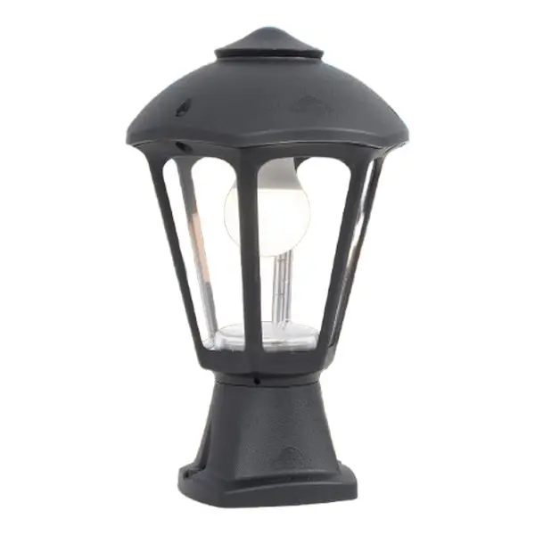 Applique extérieure Disma/Giampy noir, diffuseur clair, E27 - Fumagalli