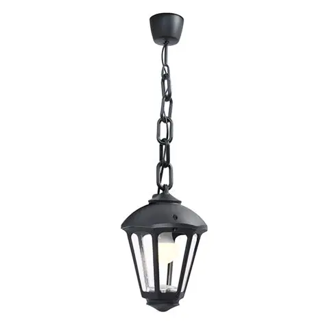 Applique extérieure Sicar/Giampy noir, diffuseur clair, E27 - Fumagalli