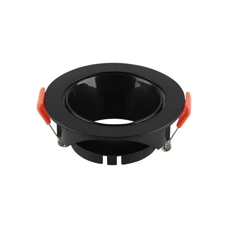 Spotlight fitting round GU10, black - V-TAC