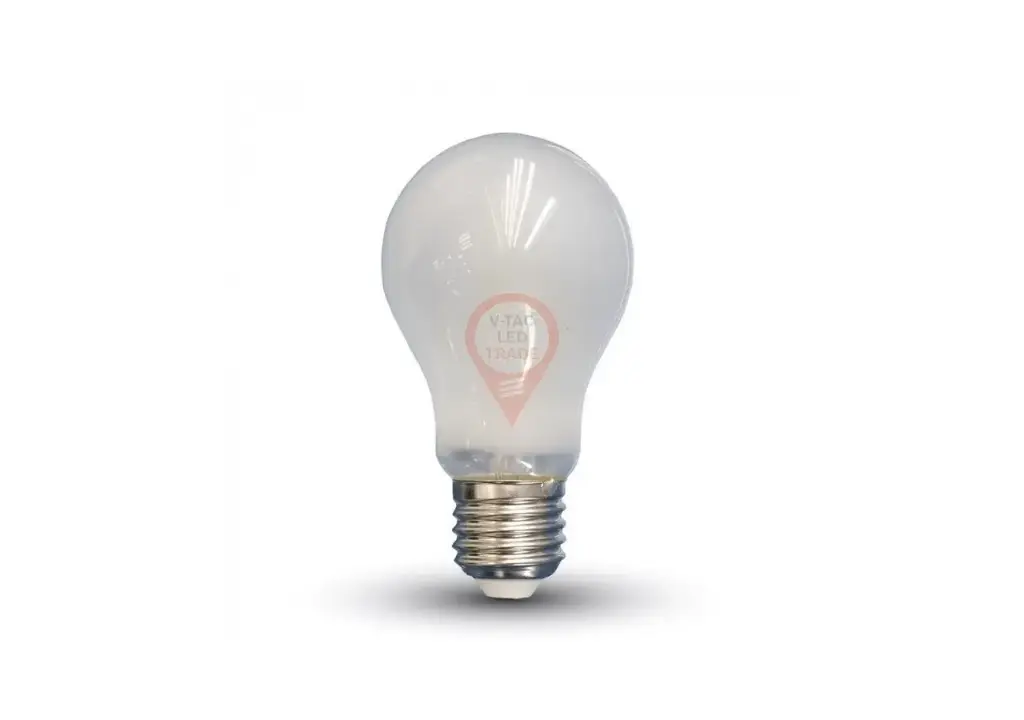 Ampoule LED filament croisé 6W A60 E27 2700K, verre dépoli - V-TAC