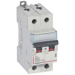 Disjoncteur DX³ 2P 25A courbe B 6/10 kA - Legrand