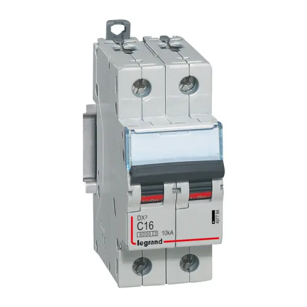 Disjoncteur DX³ 2P 16A courbe C 6/10 kA - Legrand