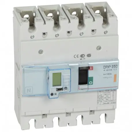 Disjoncteur électronique DPX³ 250 4P 160A 25 kA - Legrand