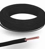 Rigid wire 1x2.5 mm² black (100 m roll)