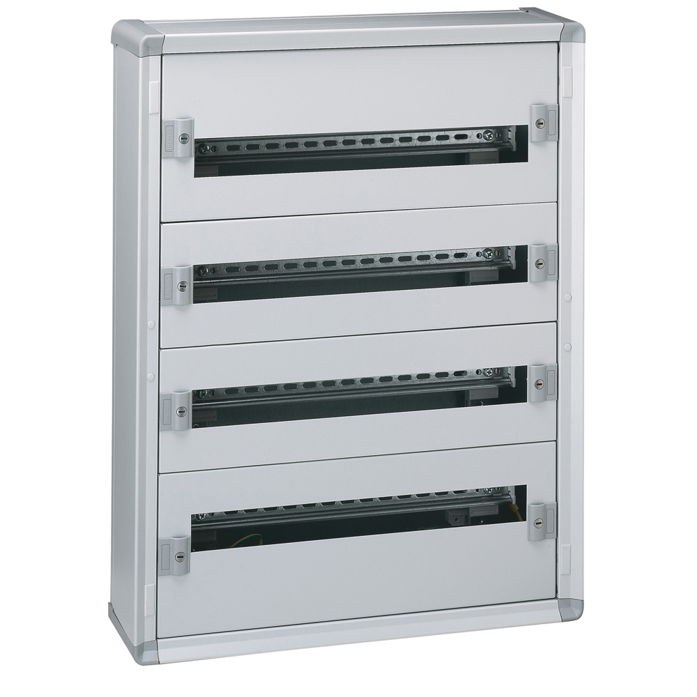 Coffret XL³ 160 complet métal, 4 rangées (96 modules) - Legrand