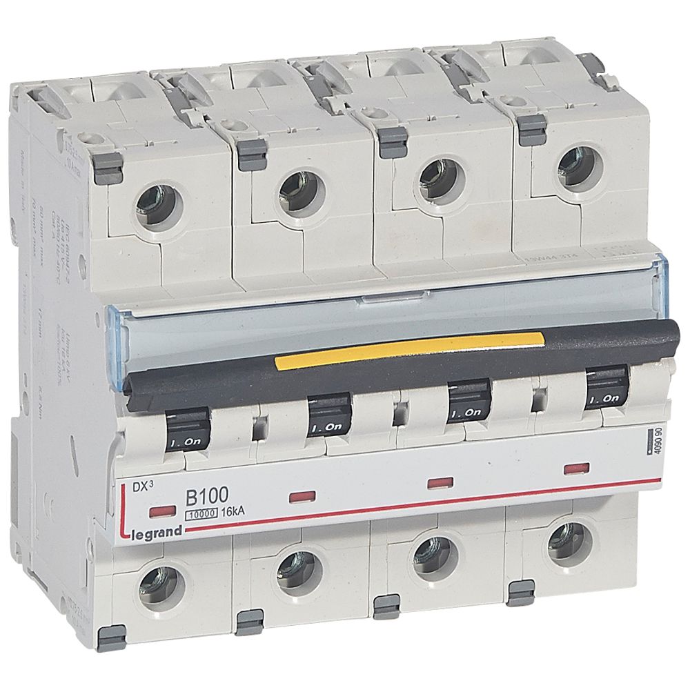 Disjoncteur DX³ 4P 100A courbe B 10/16 kA - Legrand