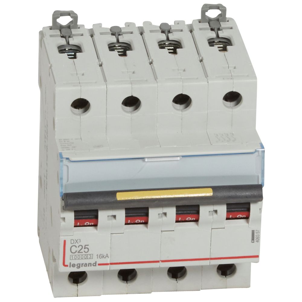 DISJONCTEUR DX3 4P C25 10000A/16KA - LEGRAND