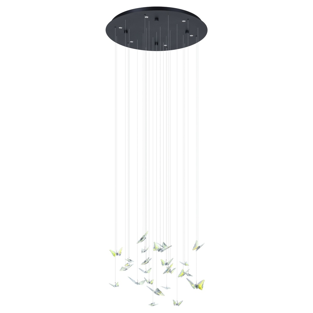 Suspension LED 6 lampes noir/papillons Adrados - Eglo