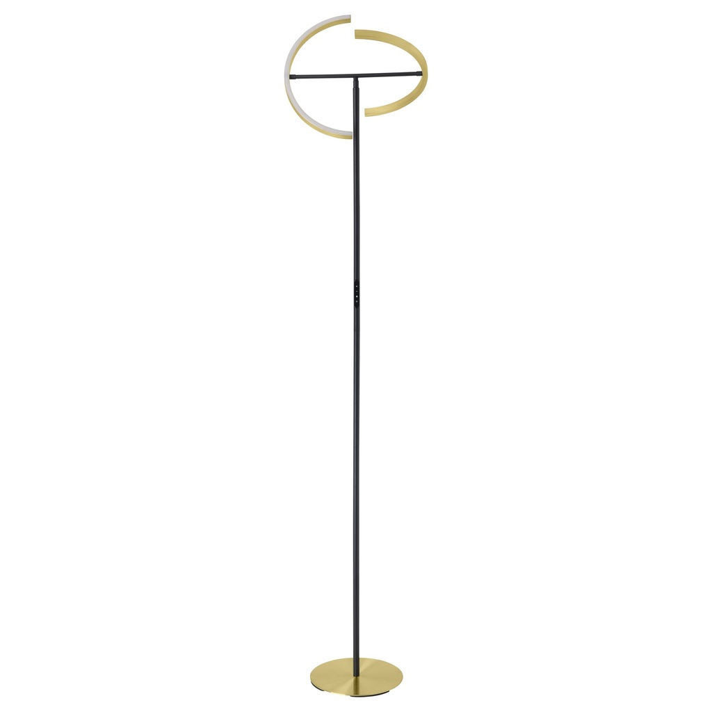 Lampadaire LED laiton brossé/noir Castelpoto - Eglo