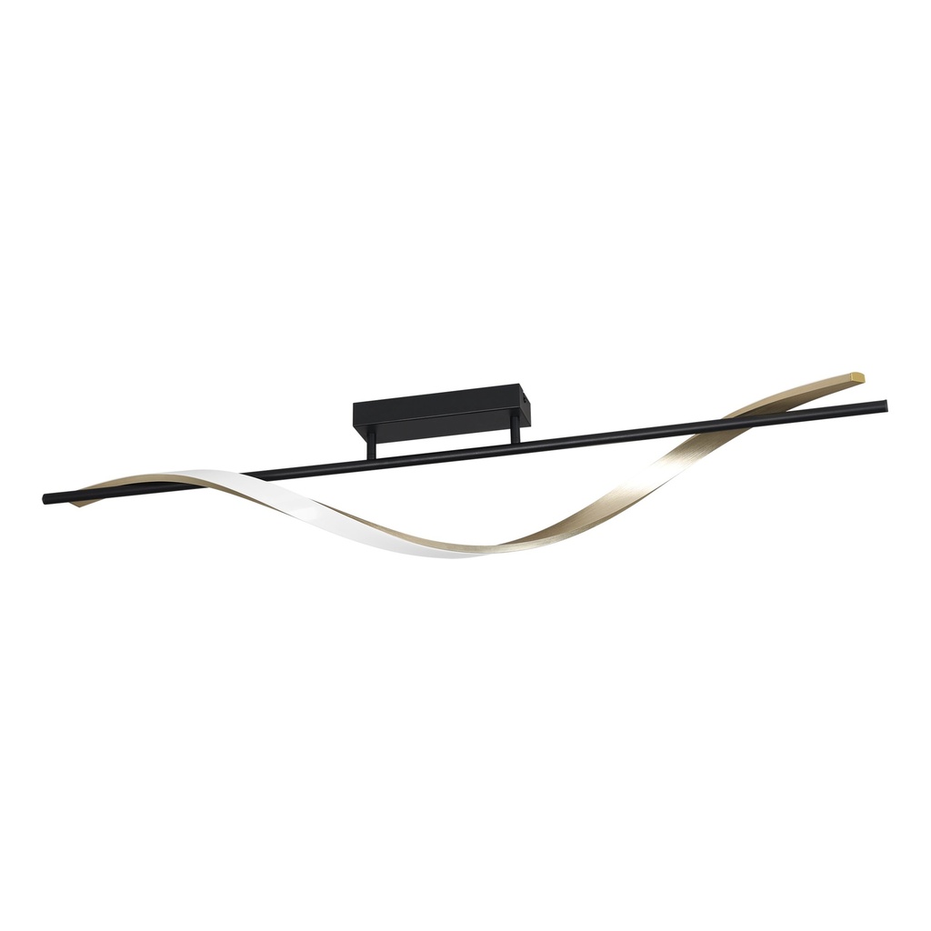 Plafonnier LED CCT noir/laiton brossé Conaprato - Eglo