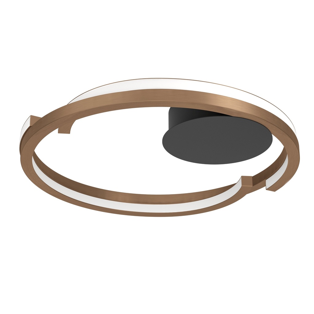 Plafonnier LED CCT noir/bronze Mezzomonte - Eglo