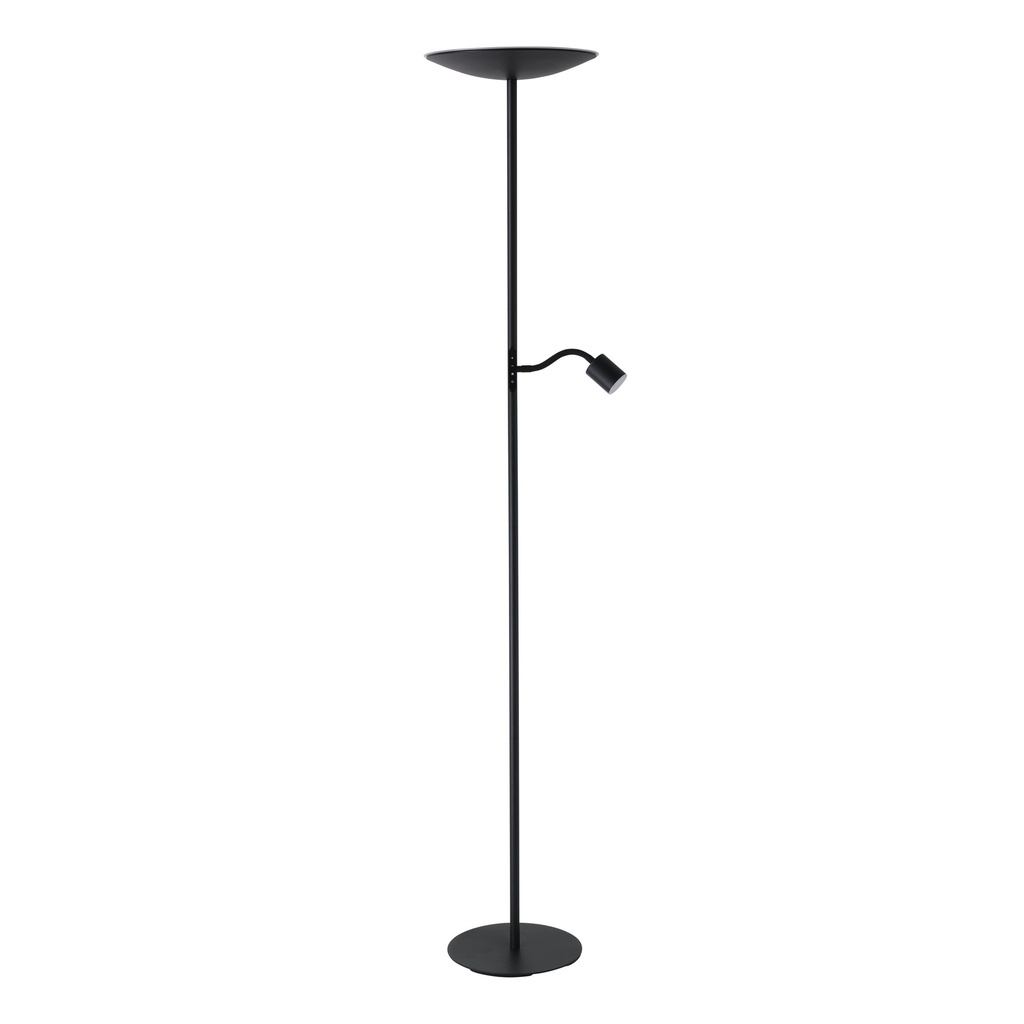Lampadaire LED avec lampe de lecture noir Conivarino - Eglo
