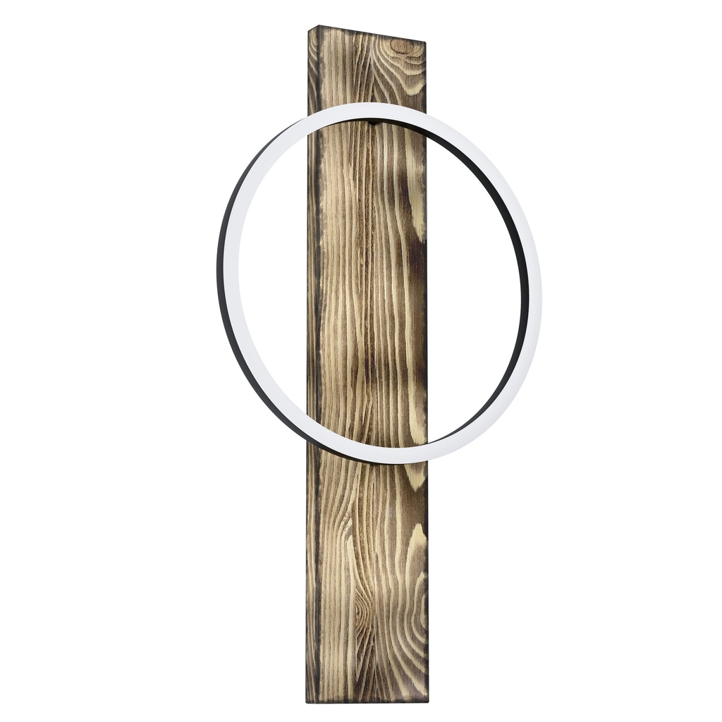 Applique LED noir/bois rustique Boyal - Eglo
