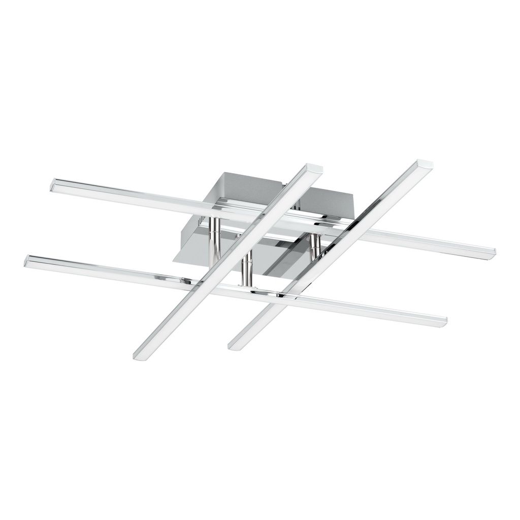 Plafonnier LED chrome/blanc Lasana 1 - Eglo