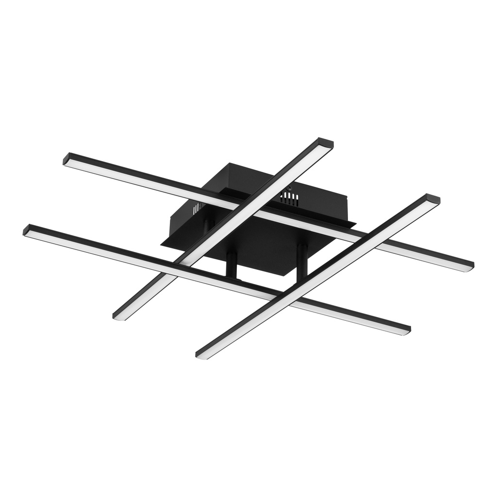 Plafonnier LED 4 lampes noir Lasana 3 - Eglo
