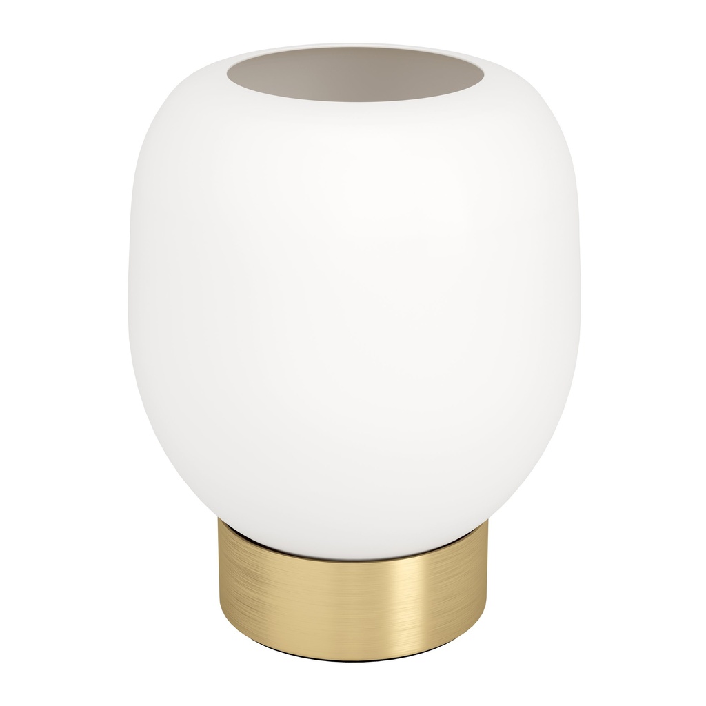 Lampe à poser 1 lampe laiton brossé/doré/blanc Manzanares - Eglo