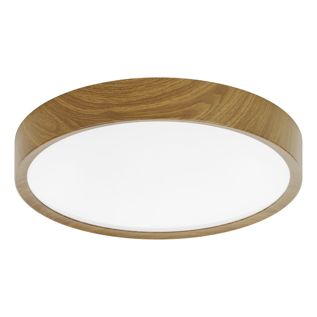 Plafonnier LED Ø440 effet bois/blanc Musurita - Eglo