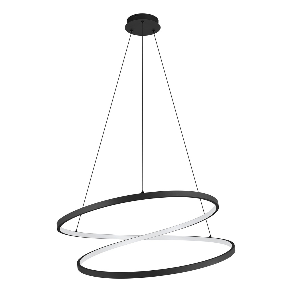 Suspension LED Ø700 noir Ruotale - Eglo
