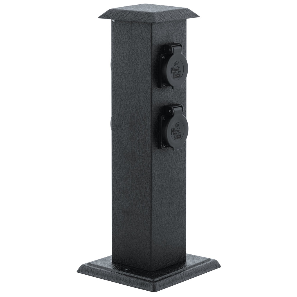 Borne de jardin avec prise noir Park 4 - Eglo