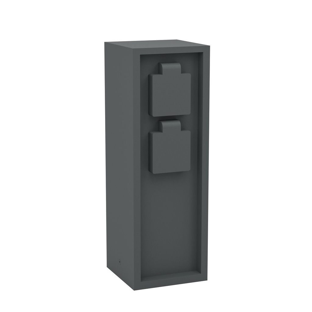 Borne de jardin avec prise noir Park 5 - Eglo