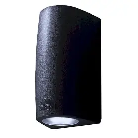 Applique extérieure Marta 90 1L noir, diffuseur satiné, LED GU10 3,5W 4000K - Fumagalli