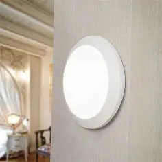 Applique extérieure Berta blanc, diffuseur opale, E27 - Fumagalli