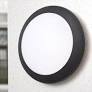 Plafonnier extérieur Umberta noir, diffuseur opale, 2 douilles E27 - Fumagalli