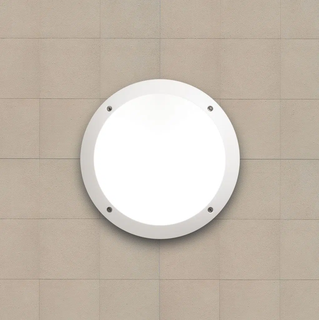 Applique extérieure Lucia blanc, diffuseur opale, E27 - Fumagalli