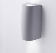 Applique extérieure Marta 90 2L gris, diffuseur satiné, LED GU10 7W 4000K - Fumagalli