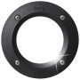 Applique extérieure Leti 100 ronde noir, diffuseur opale, LED GX53 3W - Fumagalli