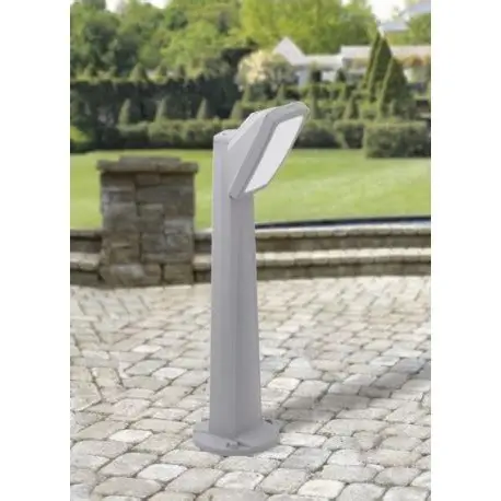 Applique extérieure Pinela 1L gris, diffuseur opale, E27 - Fumagalli