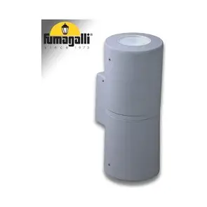 Outdoor wall light Franca 90 2L grey, satin diffuser, LED GU10 7W CCT (kit) - Fumagalli