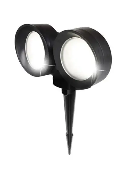 Spot à piquet Tommy EL 2L noir, diffuseur satiné, LED GX53 20W CCT (kit) - Fumagalli