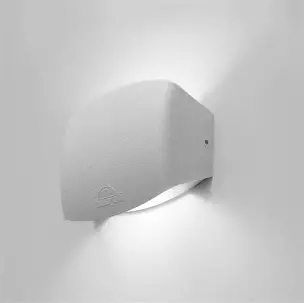 Borne extérieure Abram 150 blanc, diffuseur transparent, LED R7S 3,2W CCT (kit) - Fumagalli