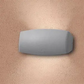 Outdoor bollard Abram 270 grey, transparent diffuser, LED R7S 10.5W CCT (kit) - Fumagalli