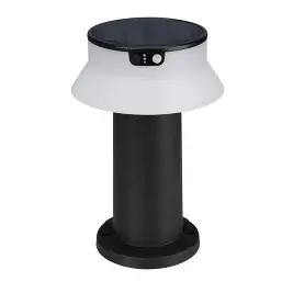 Borne solaire Felice 400 noir, LED Ø150, détecteur PIR, CCT, réflecteur opale (kit) - Fumagalli