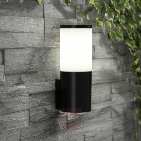Applique extérieure Amelia noir, diffuseur opale, LED E27 A60 8,5W CCT (kit) - Fumagalli
