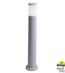 Luminaire extérieur Amelia 800 gris, diffuseur opale, LED E27 A60 8,5W CCT (kit) - Fumagalli