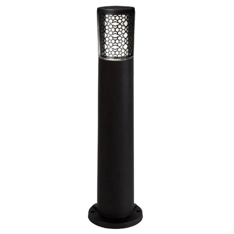 Borne extérieure Carlo 800 Déco noir, diffuseur clair, LED GU10 6W CCT (kit) - Fumagalli