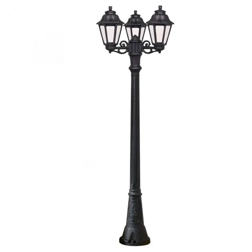 Applique extérieure Gigi Bisso/Anna 3L noir, diffuseur clair, LED E27 filament 6,5W 2700K - Fumagalli
