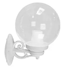 Outdoor wall light Bisso/Globe 250 white, opal diffuser, LED E27 A60 8.5W CCT (kit) - Fumagalli