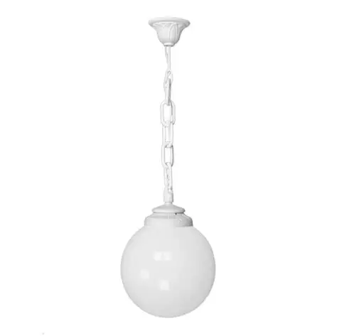 Applique extérieure Sichem/Globe 300 blanc, diffuseur opale, E27 - Fumagalli