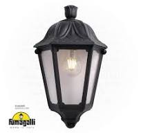 Applique extérieure Iesse noir, diffuseur clair, E27 - Fumagalli