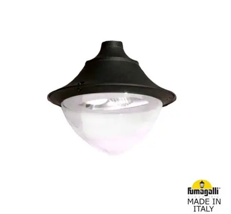 Lampadaire extérieur Vivi 400 noir, diffuseur clair, LED E27 30W CCT (kit) - Fumagalli