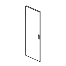 Porte galbée métal L975, hauteur 1800 mm - Legrand