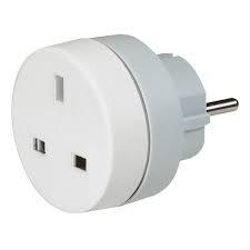 Adaptateur fiche britannique (BS) vers fiche française 2P+T - Legrand