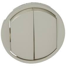 Céliane trim plate titanium, double switch - Legrand