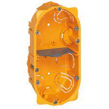 Boîte d'encastrement Batibox cloison sèche 2 postes, prof. 40 mm - Legrand