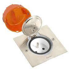 Square floor socket kit, 1 gang - Legrand